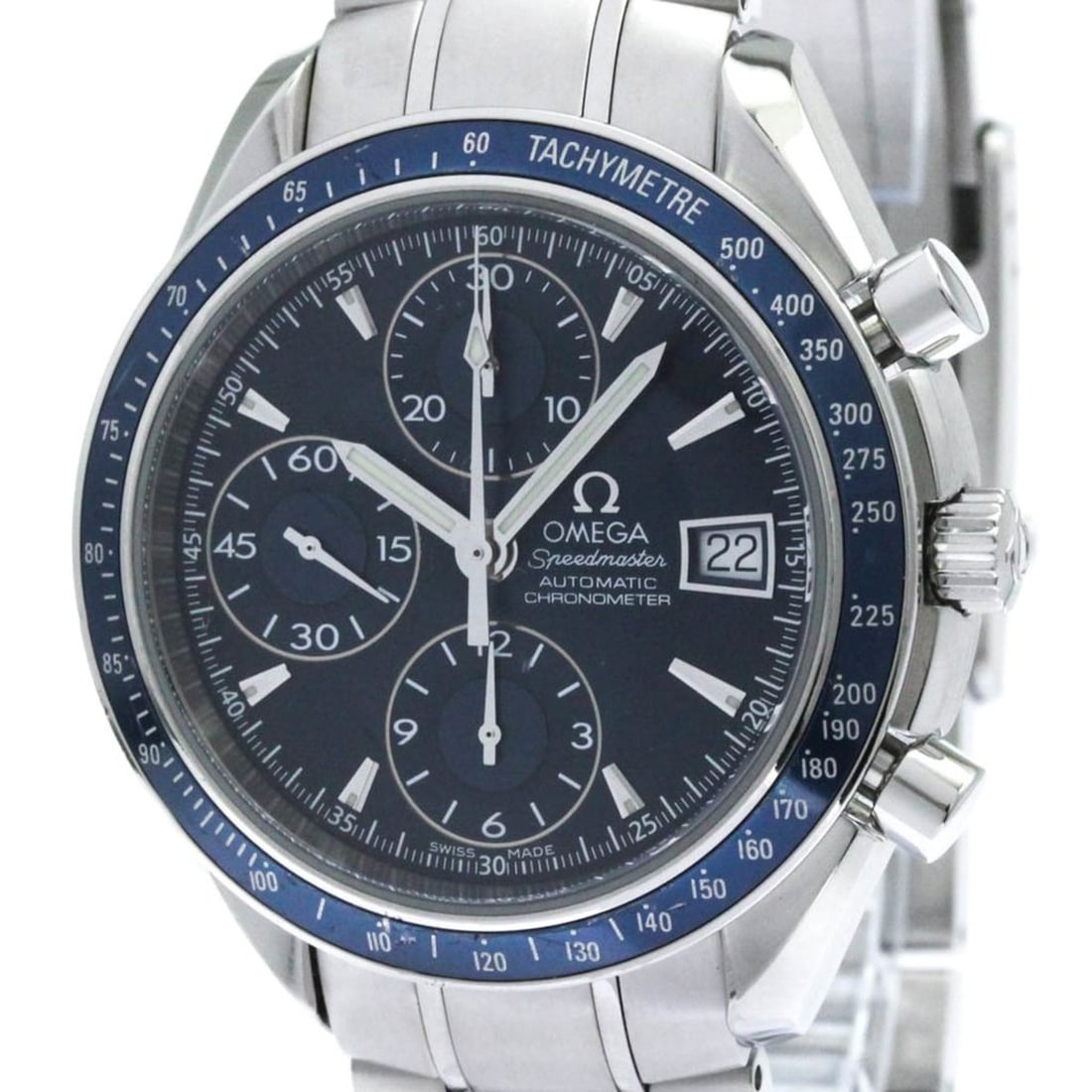 OMEGA Speedmaster Date Steel Automatic Mens Watch 3212.80 Polished: --- Catalog ---Category: SizeCase Diameter: 40mm / 1.57''Category: DesignType: WristwatchStyle: SportGender: MenColor (Dial): BlueMaterial (Band): Stainless steelMaterial (Case): Stainless steelCatego