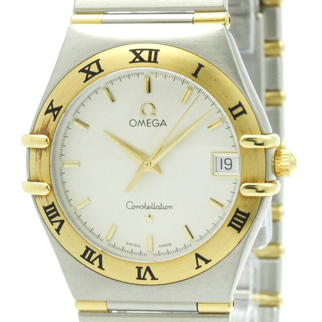OMEGA Constellation 18K Gold Steel Quartz Mens Watch 1312.30 Polished: --- Catalog ---Category: SizeCase Diameter: 33mm / 1.3''Category: DesignType: WristwatchStyle: Dress/FormalGender: MenColor (Dial): SilverMaterial (Band): Stainless steel, Yellow gold (18K)Material (C