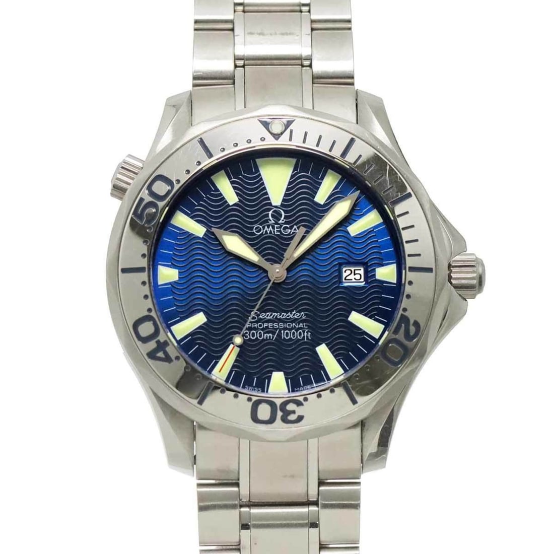 Omega Seamaster 300 Professional 2265 80 Men's Watch, Date, Navy, Quartz Watch: --- Catalog ---Category: SizeWrist Size: 20.5cm / 8.07''Case Diameter: 41mm / 1.61''Category: DesignType: WristwatchGender: MenColor (Dial): NavyMaterial (Band): Stainless steelMaterial (Case): Stainl