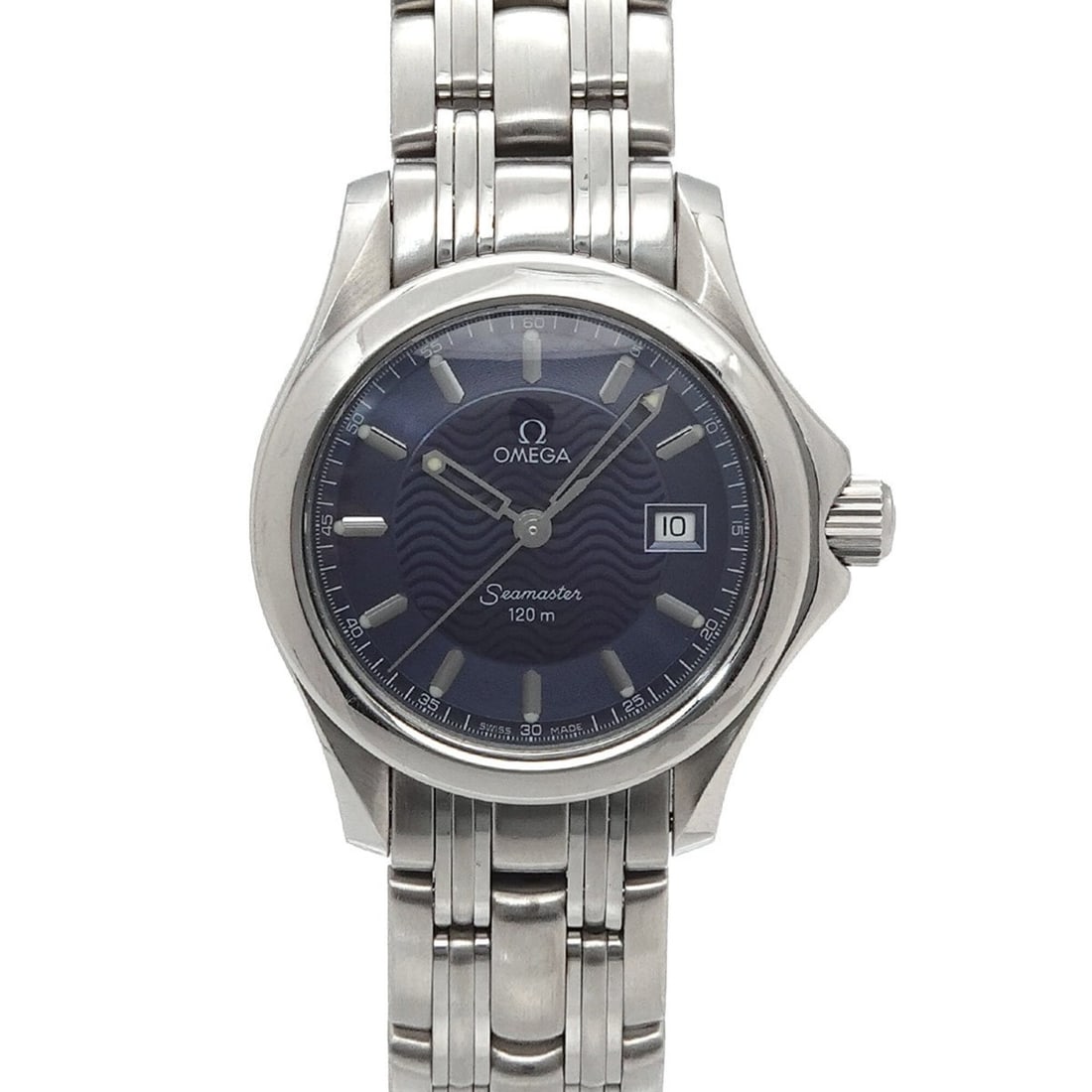Omega Seamaster 120m 2571 81 Ladies' Watch, Date, Blue, Quartz Watch: --- Catalog ---Category: SizeWrist Size: 15cm / 5.9''Case Diameter: 29mm / 1.14''Category: DesignType: WristwatchGender: WomenColor (Dial): BlueMaterial (Band): Stainless steelMaterial (Case): Stainle