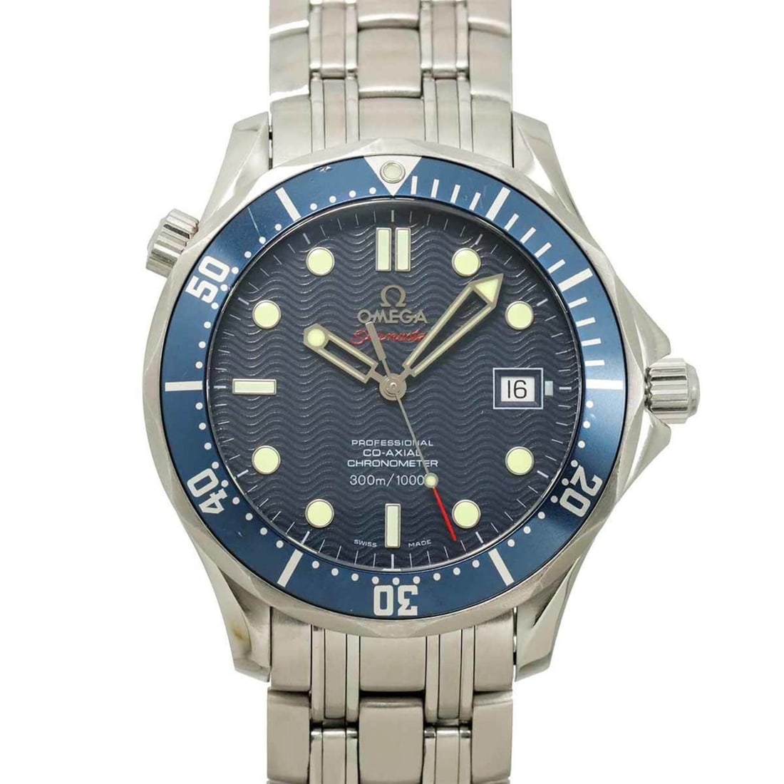 Omega Seamaster Professional 300 Co-Axial Chronometer 222080 Men's Watch, Date, Navy, Automatic: --- Catalog ---Category: SizeWrist Size: 18cm / 7.08''Case Diameter: 41mm / 1.61''Category: DesignType: WristwatchGender: MenColor (Dial): NavyMaterial (Band): Stainless steelMaterial (Case): Stainles