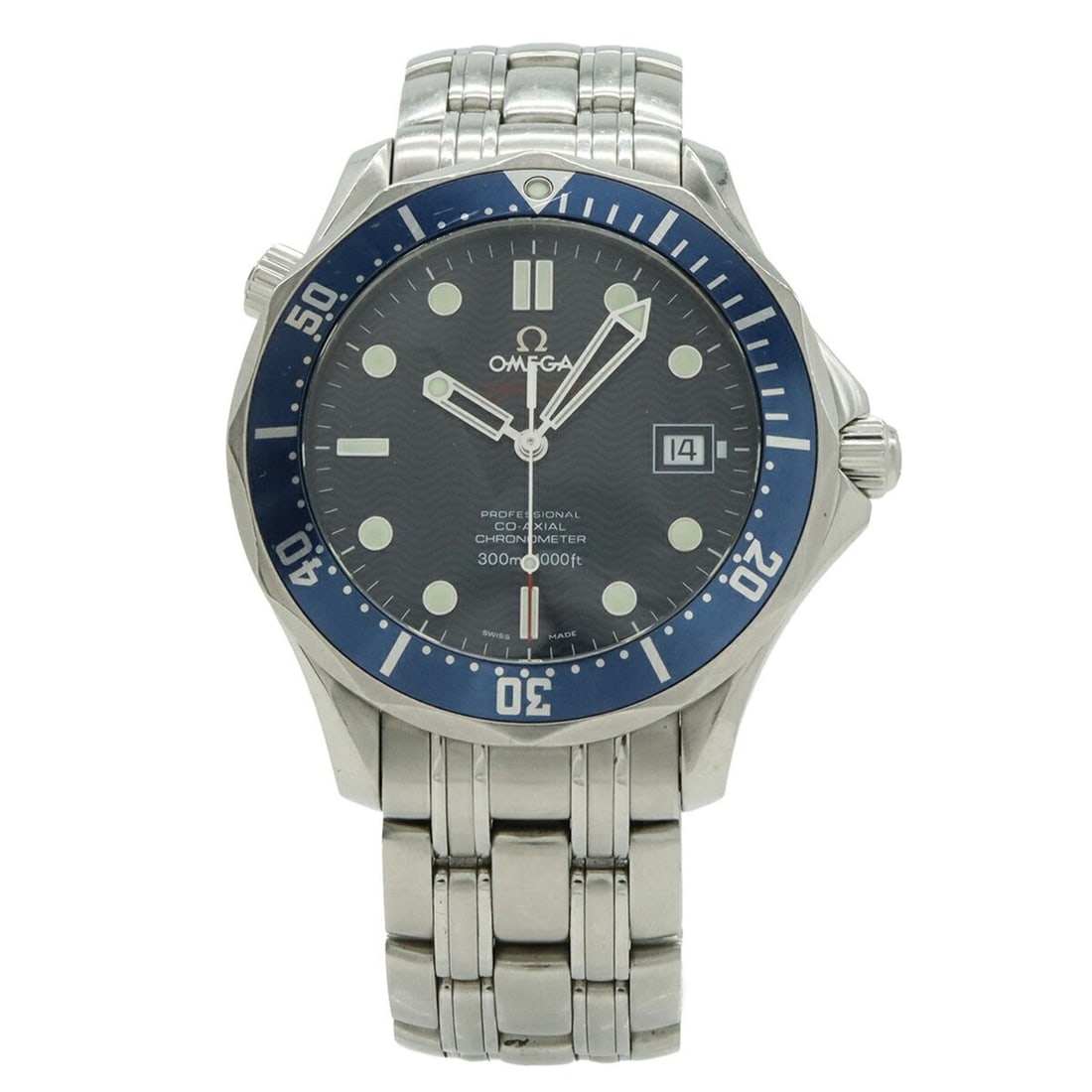 OMEGA Seamaster Co-Axial Chronometer 300m Water Resistant Blue Dial Men's Automatic Watch 2220.80 (1 of 20)