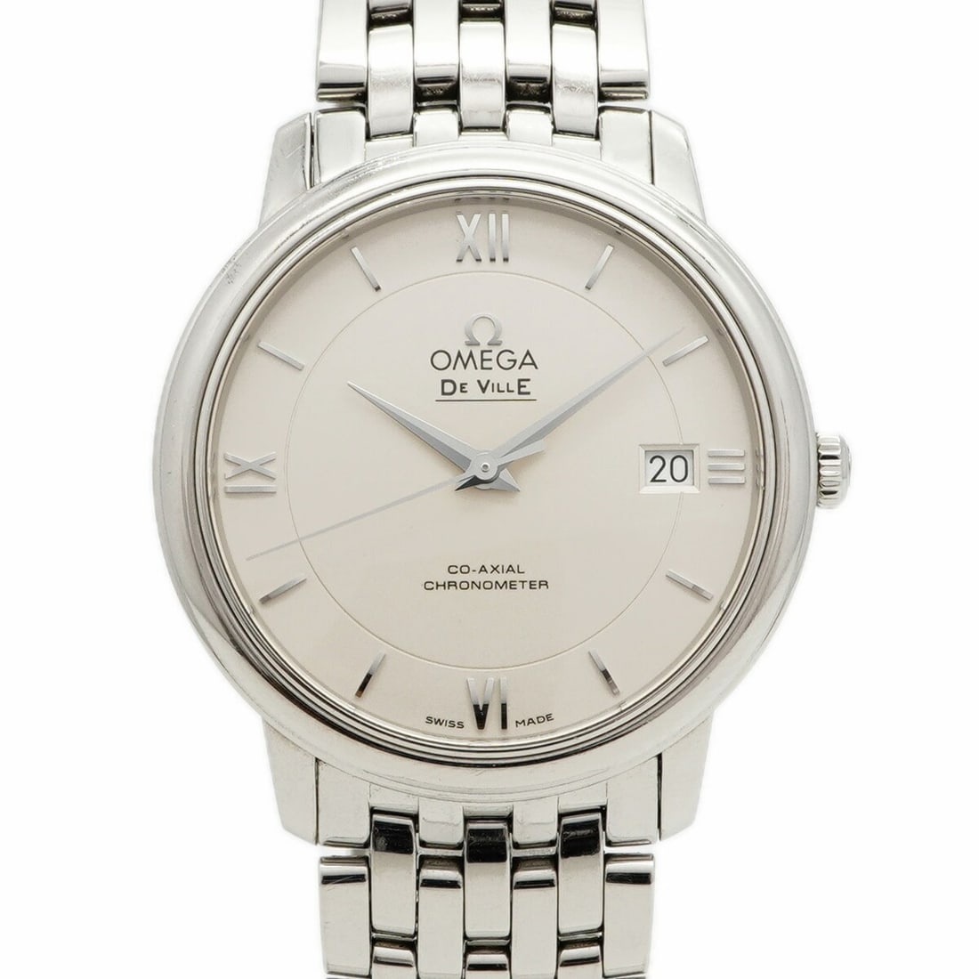 Omega De Ville 424.10.37.20.02.001 Silver Dial Men's Watch: --- Catalog ---Category: SizeWrist Size: 19.5cm / 7.67''Case Diameter: 36.7mm / 1.44''Category: DesignType: WristwatchGender: MenColor (Dial): SilverMaterial (Band): Stainless steelCategory: GeneralMP