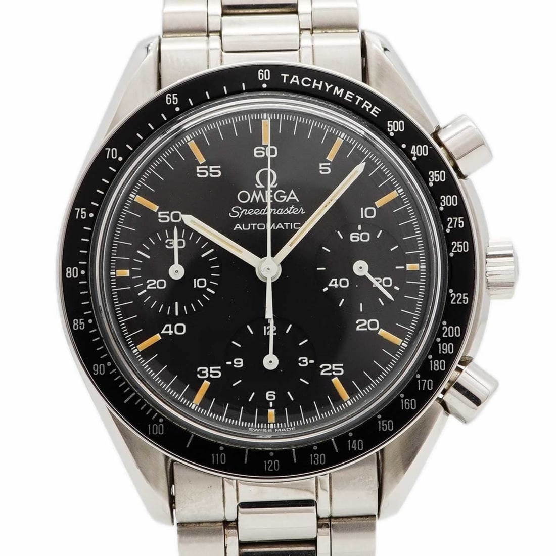 Omega Speedmaster 3510.50 Black Dial Men's Watch: --- Catalog ---Category: SizeWrist Size: 18cm / 7.08''Case Diameter: 38.9mm / 1.53''Category: DesignType: WristwatchGender: MenColor (Dial): BlackMaterial (Band): Stainless steelCategory: GeneralMPN: 