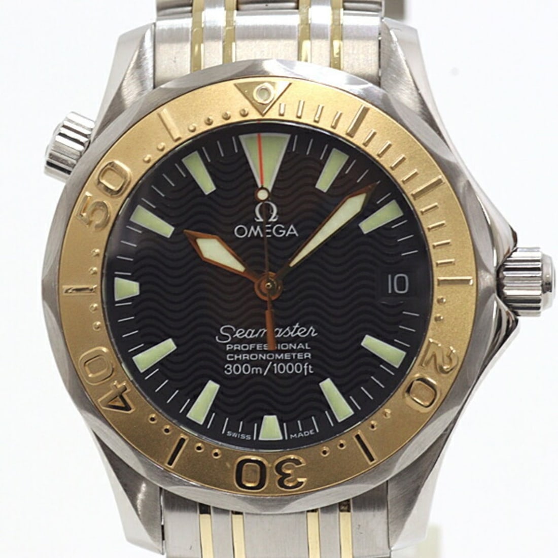 Omega OMEGA 2453.50 Seamaster 300 Professional Boys' Watch SS/YG Black Dial Automatic: --- Catalog ---Category: SizeWrist Size: 18cm / 7.08''Case Diameter: 36mm / 1.42''Category: DesignType: WristwatchGender: BoysColor (Dial): BlackMaterial (Band): Stainless steel, Yellow goldMaterial (