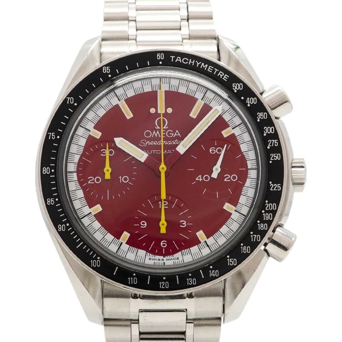 Omega Speedmaster 3510.61 Red Dial Men's Watch: --- Catalog ---Category: SizeWrist Size: 16.5cm / 6.49''Case Diameter: 39mm / 1.54''Category: DesignType: WristwatchGender: MenColor (Dial): Red colorMaterial (Band): Stainless steelCategory: GeneralM