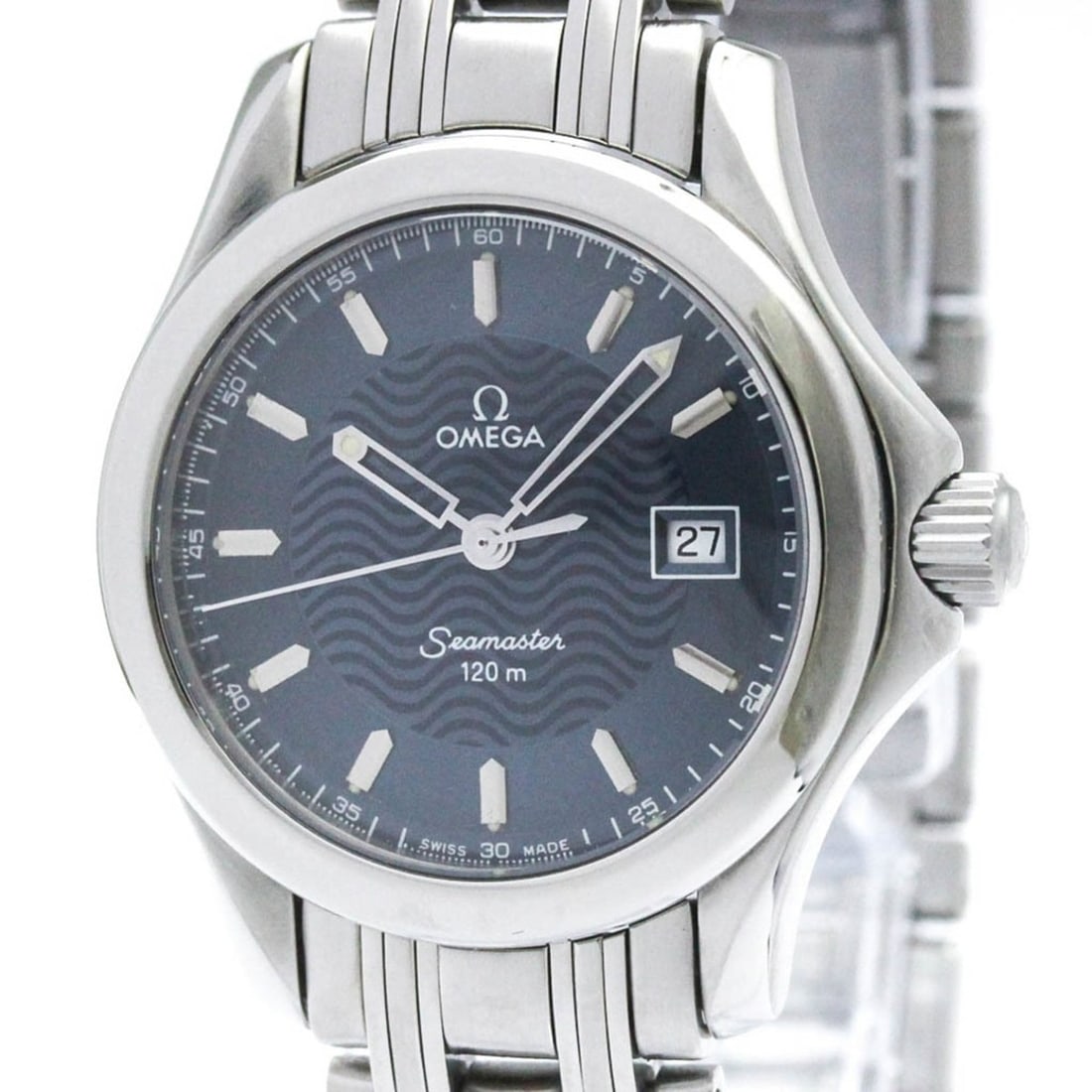 OMEGA Seamaster 120M Steel Quartz Ladies Watch 2581.81 Polished: --- Catalog ---Category: SizeCase Diameter: 26mm / 1.02''Category: DesignType: WristwatchStyle: SportGender: WomenColor (Dial): BlueMaterial (Band): Stainless steelMaterial (Case): Stainless steelCate