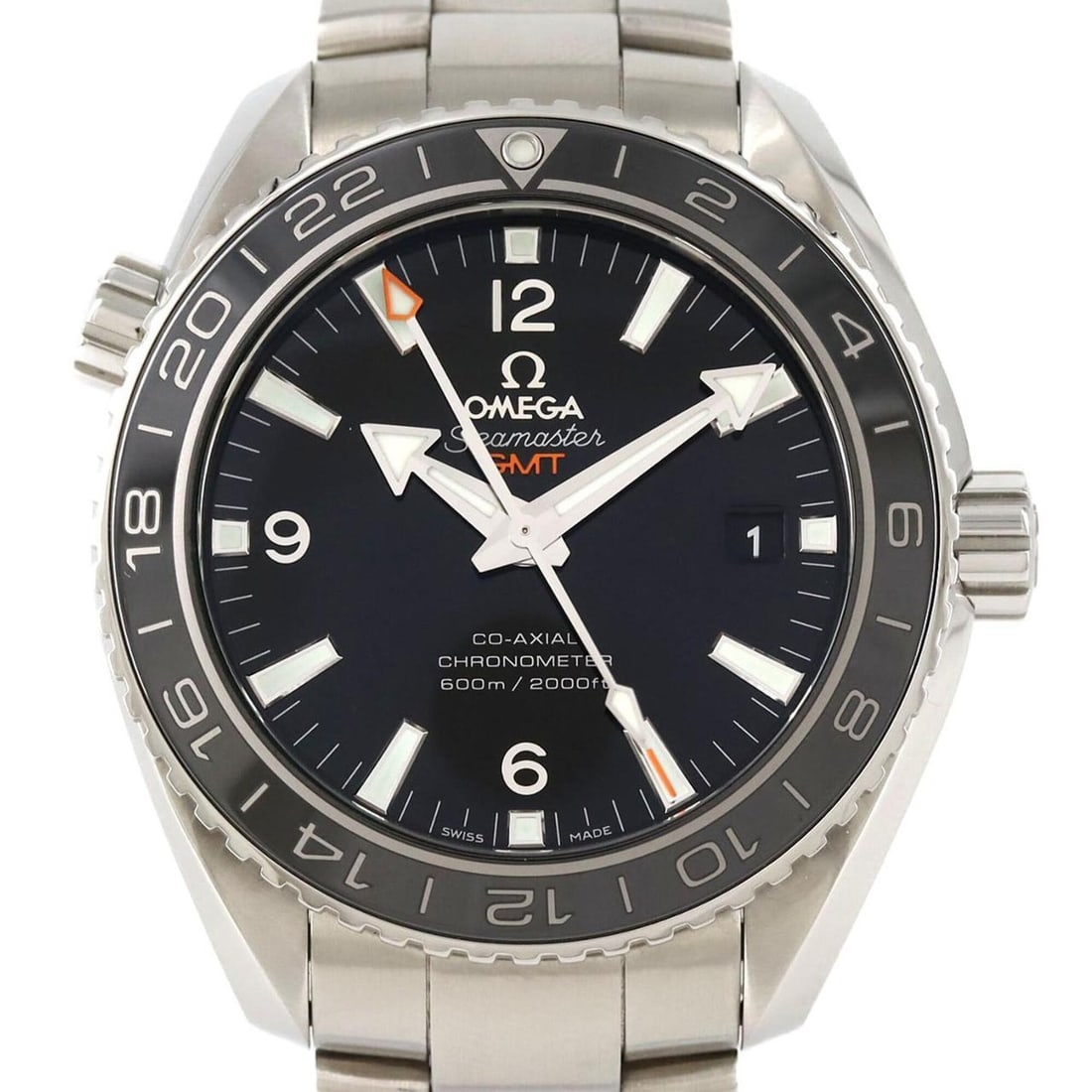 Omega Seamaster Planet Ocean GMT 232.30.44.22.01.001 Stainless Steel Automatic Watch: --- Catalog ---Category: SizeWrist Size: 19cm / 7.48''Case Diameter: 44mm / 1.73''Category: DesignType: WristwatchGender: MenColor (Dial): BlackMaterial (Band): Stainless steelMaterial (Case): Stainle