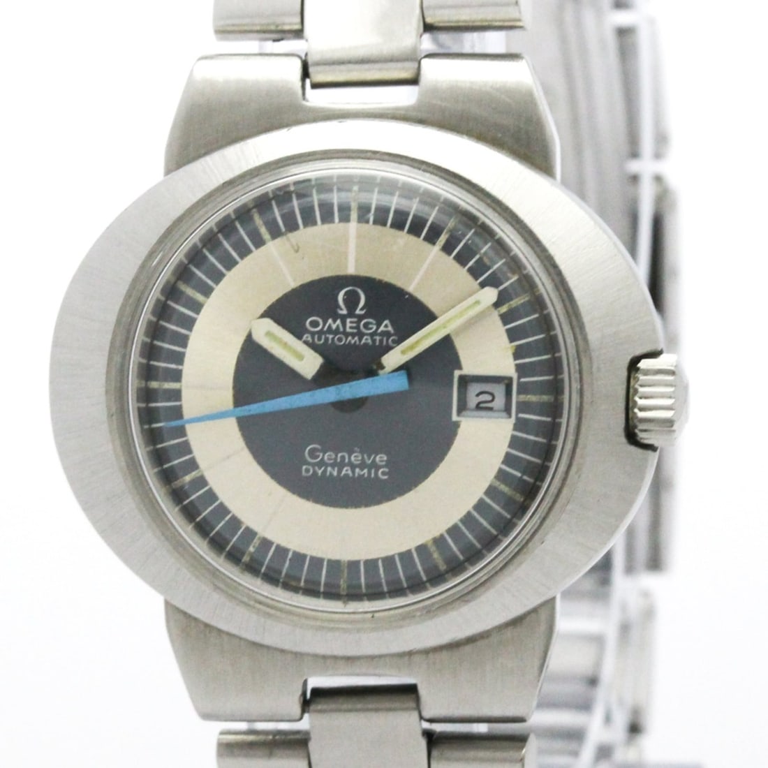 OMEGA Geneve Dynamic Cal 684 Automatic Ladies Watch 566.015 Vintage: --- Catalog ---Category: SizeCase Diameter: 30mm / 1.18''Category: DesignType: WristwatchStyle: Dress/FormalGender: WomenColor (Dial): SilverMaterial (Band): Stainless steelMaterial (Case): Stainless 