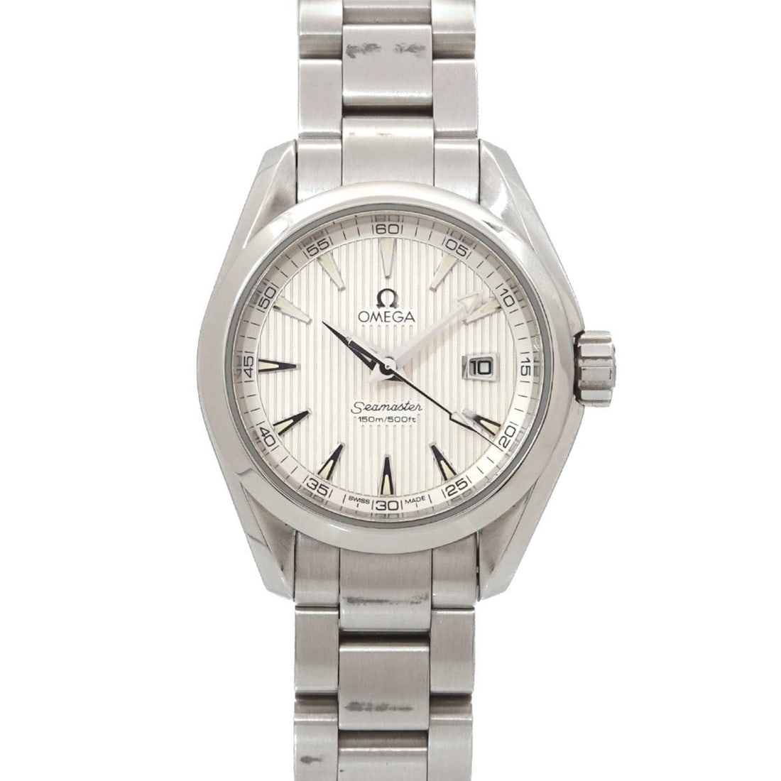 Omega Seamaster Aqua Terra 231 10 30 61 02 001 Ladies' Watch, Date, Silver, Quartz Watch: --- Catalog ---Category: SizeWrist Size: 17.5cm / 6.88''Case Diameter: 30mm / 1.18''Category: DesignType: WristwatchGender: WomenColor (Dial): SilverMaterial (Band): Stainless steelMaterial (Case): St