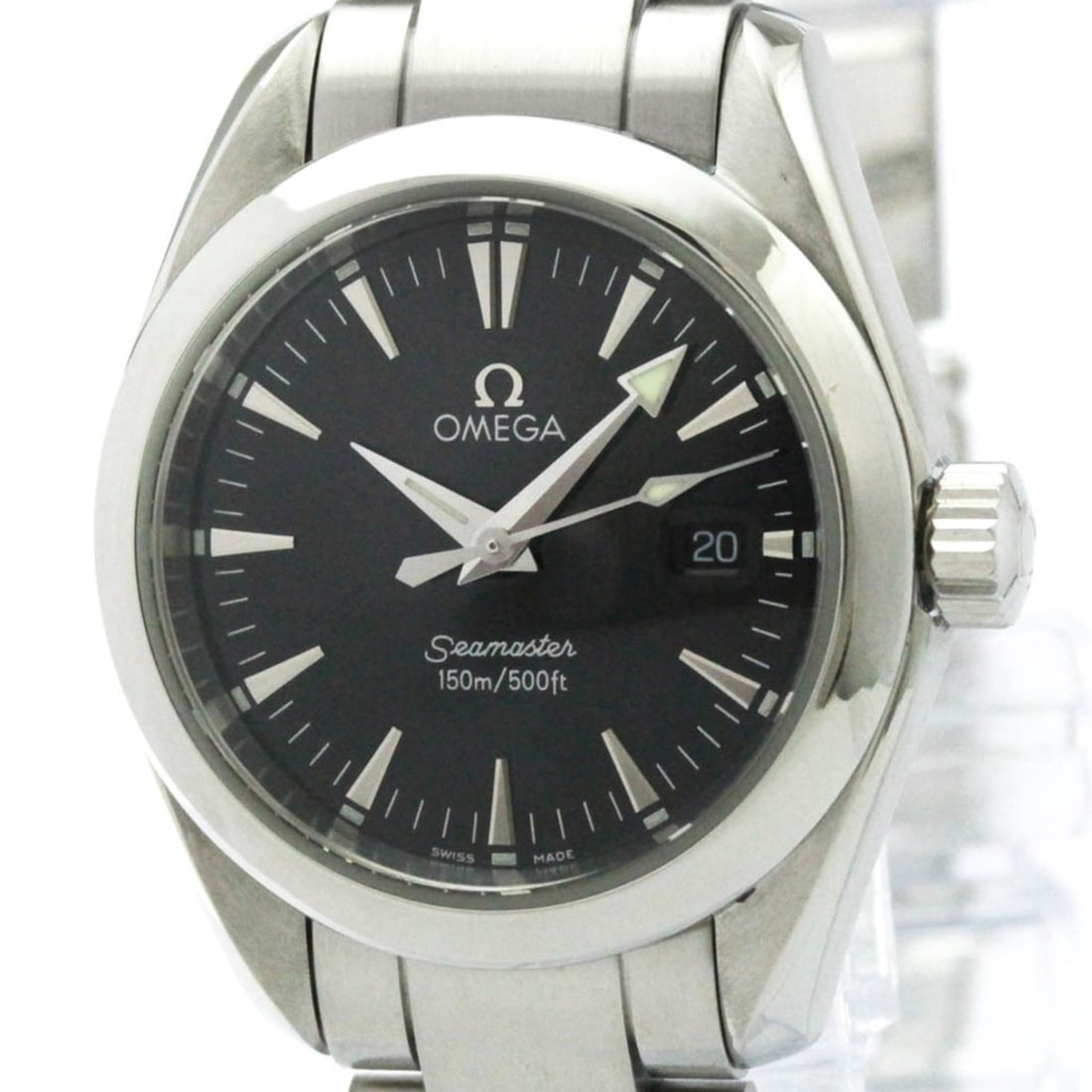 OMEGA Seamaster Aqua Terra Steel Quartz Ladies Watch 2577.50 Polished: --- Catalog ---Category: SizeCase Diameter: 29mm / 1.14''Category: DesignType: WristwatchStyle: SportGender: WomenColor (Dial): SilverMaterial (Band): Stainless steelMaterial (Case): Stainless steelCa