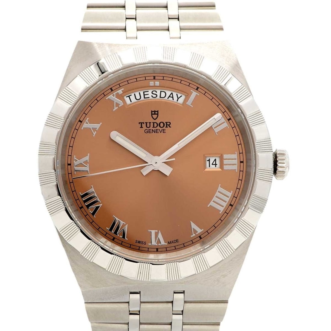 Tudor Royal 28600 Brown Dial Men's Watch: --- Catalog ---Category: SizeWrist Size: 17cm / 6.69''Case Diameter: 41mm / 1.61''Category: DesignType: WristwatchGender: MenColor (Dial): BrownMaterial (Band): Stainless steelCategory: GeneralMPN: 28