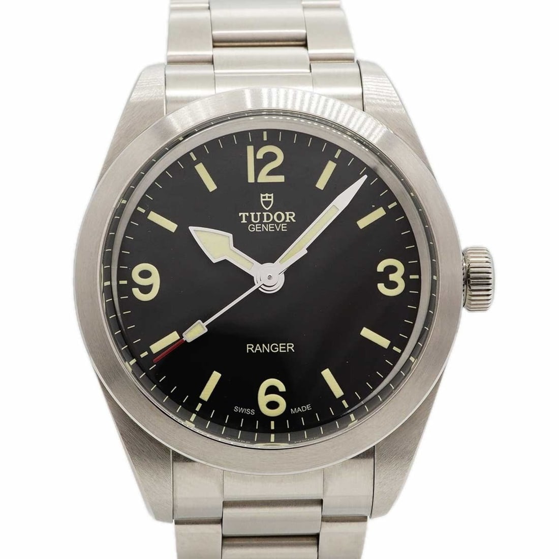 Tudor Ranger 79950 Black Dial Men's Watch: --- Catalog ---Category: SizeWrist Size: 16.5cm / 6.49''Case Diameter: 39mm / 1.54''Category: DesignType: WristwatchGender: MenColor (Dial): BlackMaterial (Band): Stainless steelCategory: GeneralMPN: 