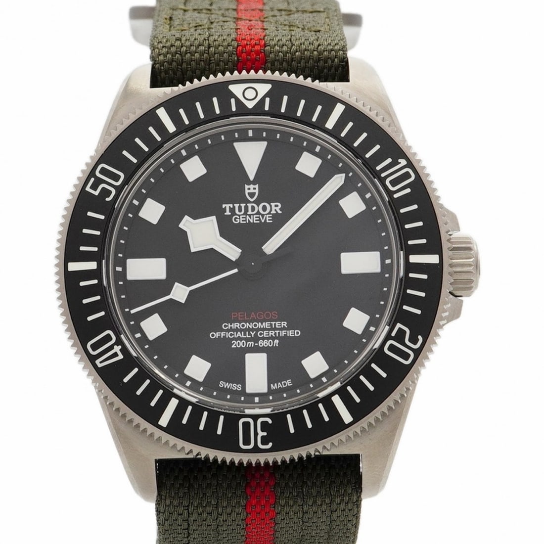 Tudor Pelagos FXD 25717N Black Dial Men's Watch: --- Catalog ---Category: SizeWrist Size: 18.5cm / 7.28''Case Diameter: 43mm / 1.69''Category: DesignType: WristwatchGender: MenColor (Dial): BlackMaterial (Band): NylonCategory: GeneralMPN: 25717NBran