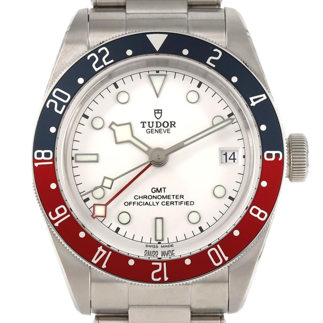 Tudor Black Bay GMT M79830RB-0010 SS Automatic Watch: --- Catalog ---Category: SizeWrist Size: 20cm / 7.87''Case Diameter: 41mm / 1.61''Category: DesignType: WristwatchGender: MenColor (Dial): SilverMaterial (Band): Stainless steelMaterial (Case): Stainl