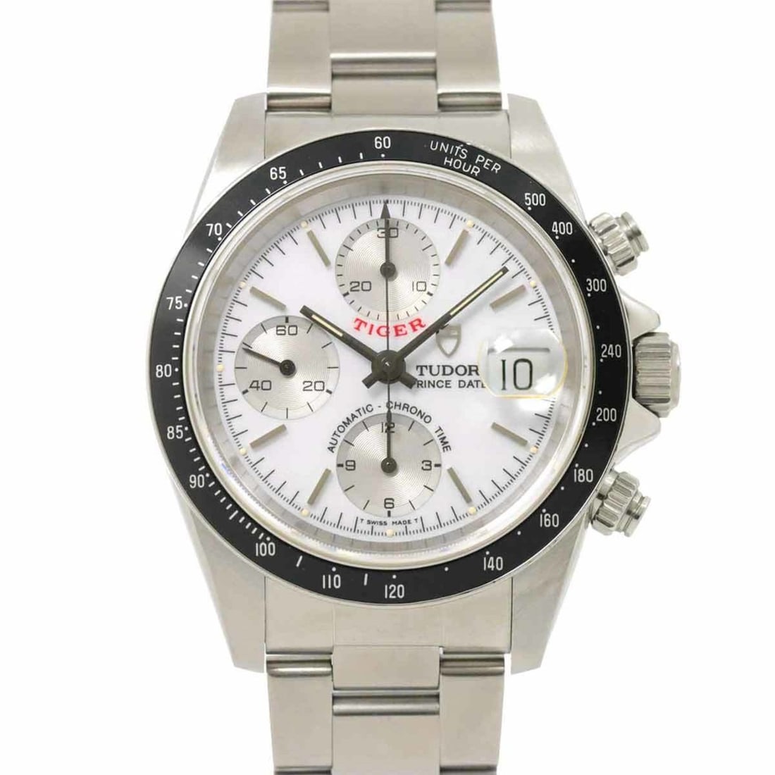 Tudor Chronotime 79260 Men's Watch Date White Automatic Self-Winding Chrono time: --- Catalog ---Category: SizeWrist Size: 16.5cm / 6.49''Case Diameter: 48mm / 1.89''Category: DesignType: WristwatchGender: MenDisplay: AnalogColor (Dial): Silver, WhiteMaterial (Band): Stainless stee