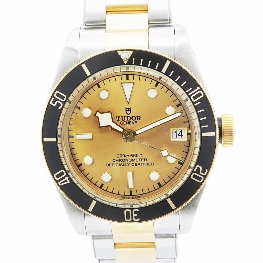 Tudor Black Bay 79733N Men's Watch: --- Catalog ---Category: SizeWrist Size: 19cm / 7.48''Case Diameter: 40mm / 1.57''Category: DesignType: WristwatchGender: MenColor (Dial): ChampagneMaterial (Band): Stainless steel, Yellow goldCategor