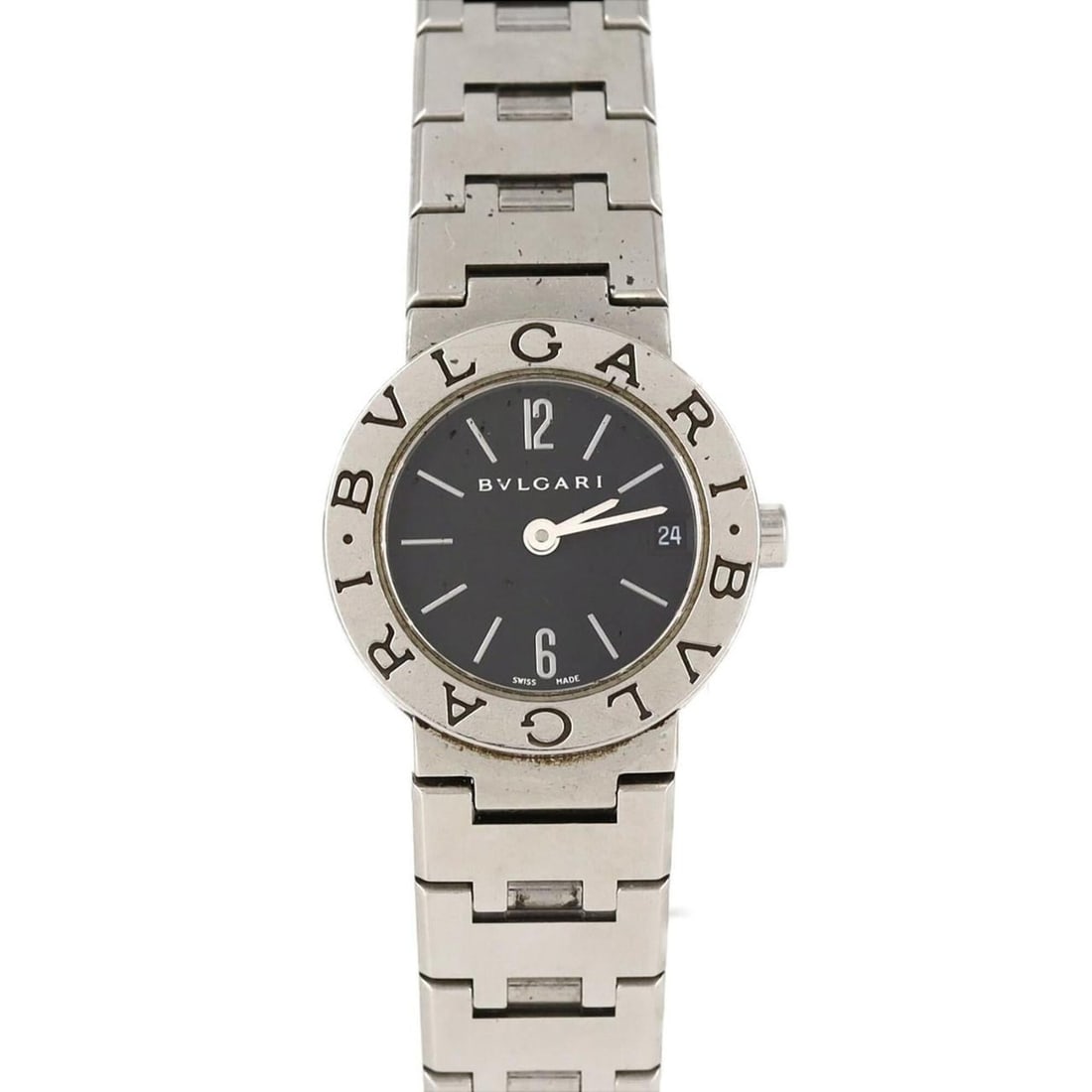 Bulgari BB23SS BB23SSD SS Quartz Watch: --- Catalog ---Category: SizeWrist Size: 15.5cm / 6.1''Case Diameter: 23mm / 0.91''Category: DesignType: WristwatchGender: WomenColor (Dial): BlackMaterial (Band): Stainless steelMaterial (Case): Stai