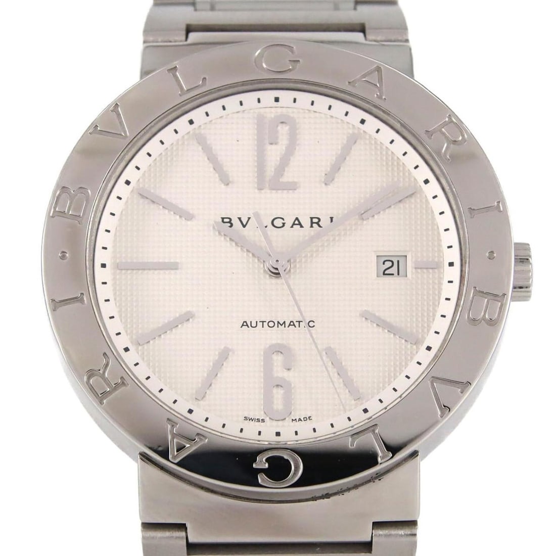 Bulgari BB42SSAUTO BB42WSSD AT SS Automatic Watch: --- Catalog ---Category: SizeWrist Size: 20cm / 7.87''Case Diameter: 42mm / 1.65''Category: DesignType: WristwatchGender: MenColor (Dial): WhiteMaterial (Band): Stainless steelMaterial (Case):