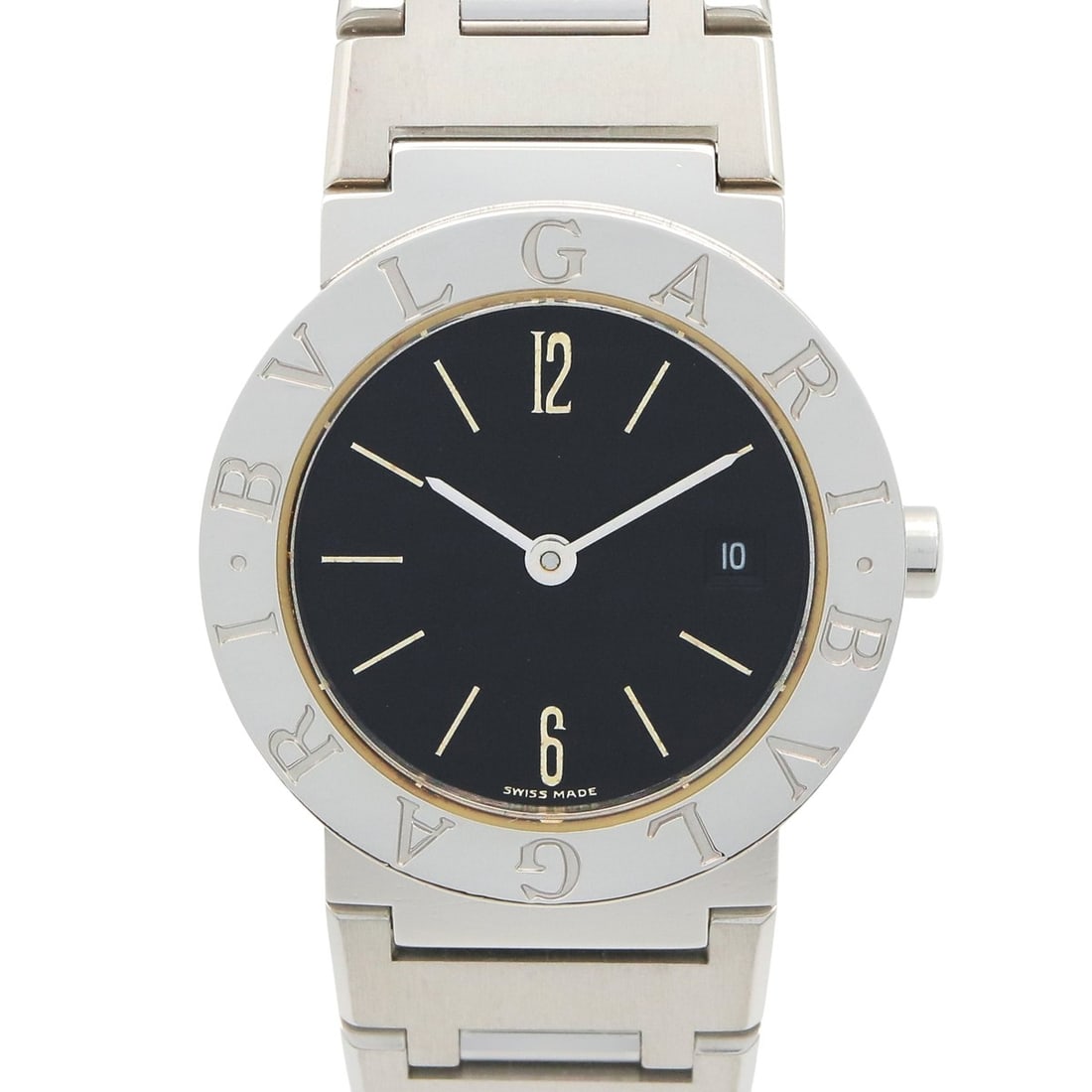 Bulgari BVLGARI Watch Stainless Steel Ladies Black BB26SSD: --- Catalog ---Category: SizeWrist Size: 15cm / 5.9''Case Diameter: 26mm / 1.02''Category: DesignType: WristwatchGender: WomenColor (Dial): BlackMaterial (Band): Stainless steelMaterial (Case): Stainl