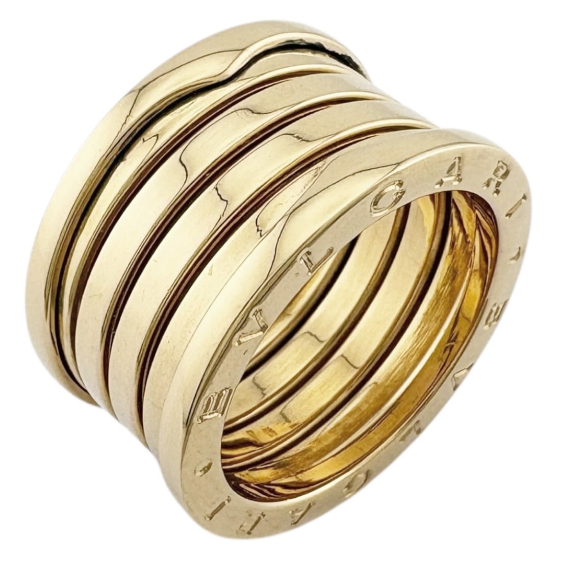 Bulgari B-zero.1 5-band ring, 1 18k gold, women's BVLGARI: --- Catalog ---Category: SizeWidth: 13mm / 0.51''Weight: 13.3g / 0.46oz.JP Size: 16US Size: 8Category: DesignType: Band ringColor: GoldGender: WomenHandmade: YesMaterial: Yellow gold (18K)Category: Ge
