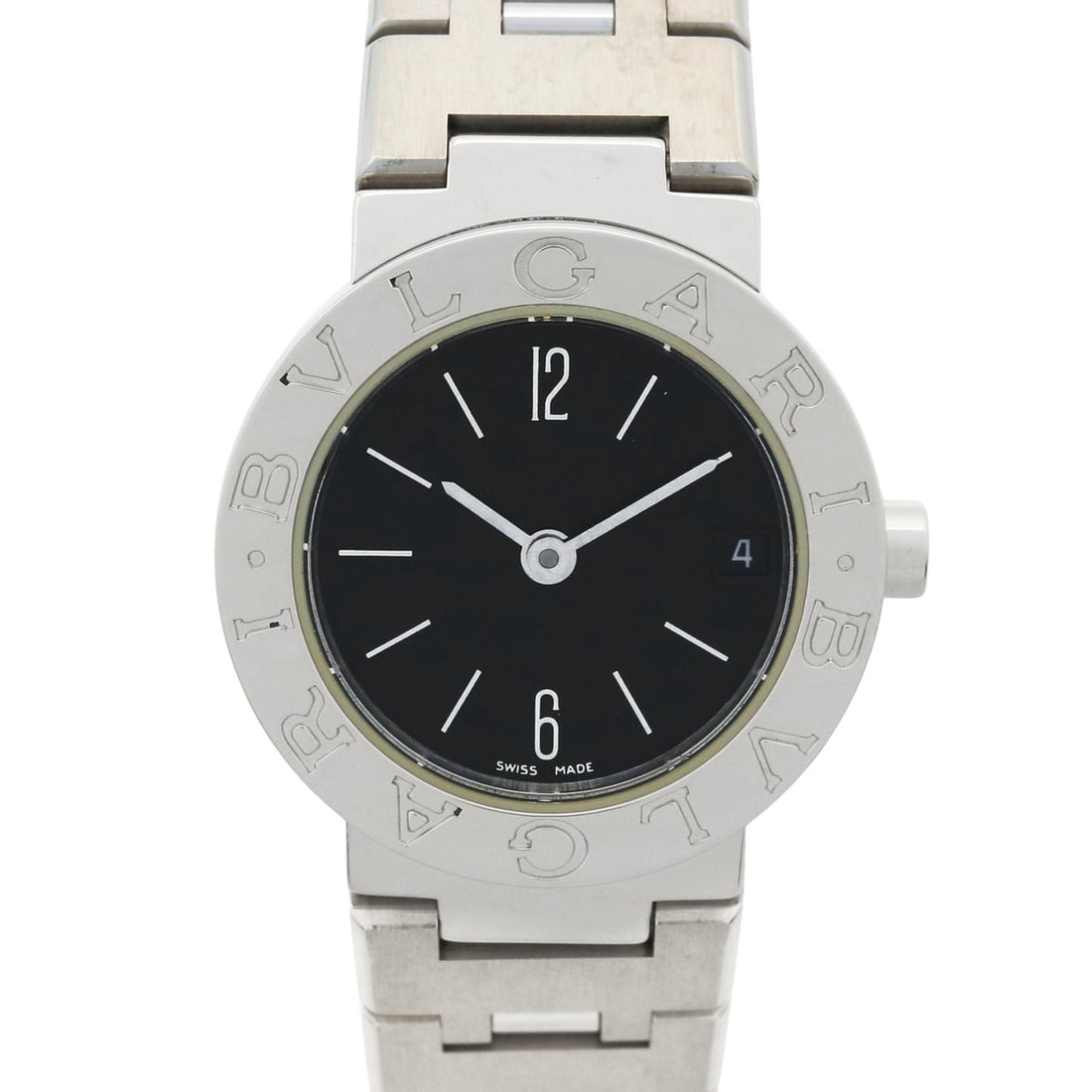 Bulgari BVLGARI Watch Stainless Steel Ladies Black BB23SS: --- Catalog ---Category: SizeWrist Size: 14cm / 5.51''Case Diameter: 23mm / 0.91''Category: DesignType: WristwatchGender: WomenColor (Dial): BlackMaterial (Band): Stainless steelMaterial (Case): Stain