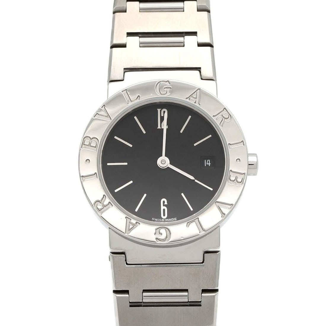 Bulgari BB26SS BB26SSD SS Quartz Watch: --- Catalog ---Category: SizeWrist Size: 17.5cm / 6.88''Case Diameter: 26mm / 1.02''Category: DesignType: WristwatchGender: WomenColor (Dial): BlackMaterial (Band): Stainless steelMaterial (Case): Sta