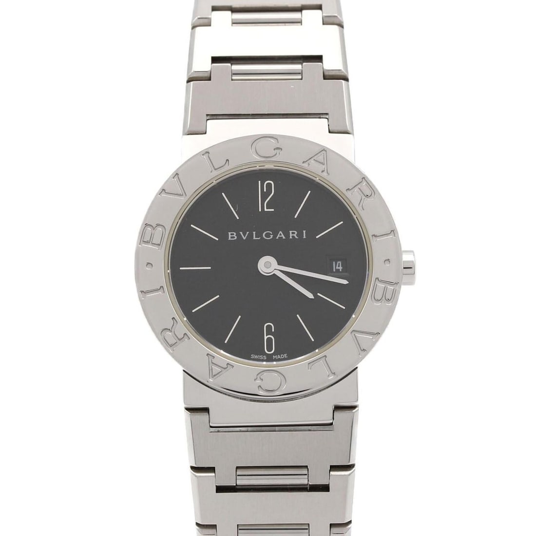 Bulgari BB26SS BB26SSD SS Quartz Watch: --- Catalog ---Category: SizeWrist Size: 17cm / 6.69''Case Diameter: 26mm / 1.02''Category: DesignType: WristwatchGender: WomenColor (Dial): BlackMaterial (Band): Stainless steelMaterial (Case): Stain
