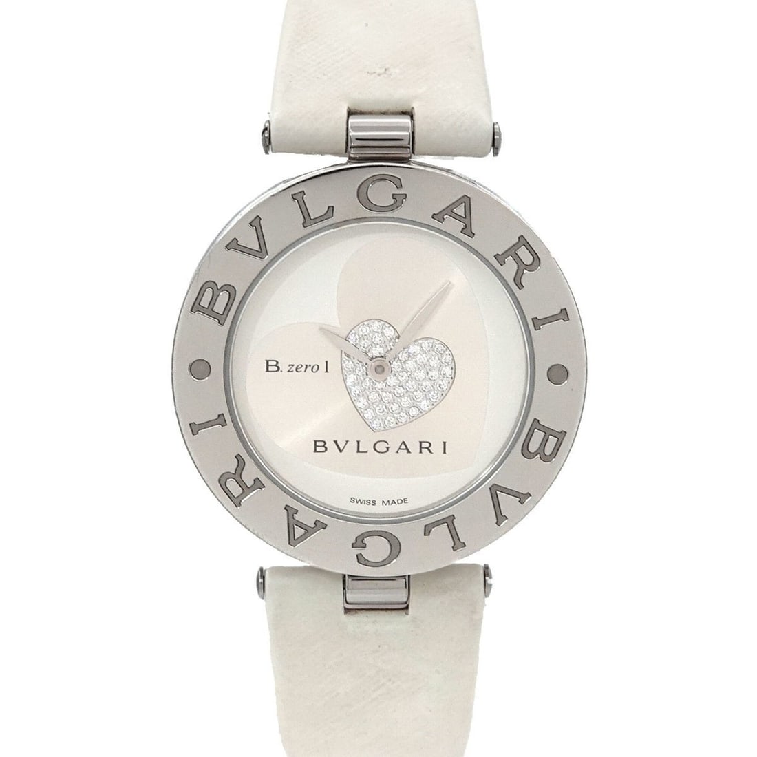 Bulgari BVLGARI B-zero 1 Double Heart BZ35S Women's Watch Diamond Silver Quartz: --- Catalog ---Category: SizeWrist Size: 15cm - 19cm / 5.9'' - 7.48''Case Diameter: 35mm / 1.38''Category: DesignType: WristwatchGender: WomenColor (Dial): SilverMaterial (Band): LeatherMaterial (Case