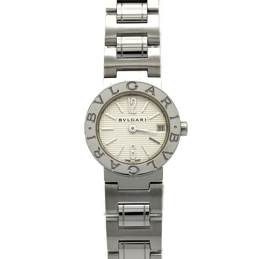 Bulgari BB23SS BB23WSSD SS Quartz Watch: --- Catalog ---Category: SizeWrist Size: 17cm / 6.69''Case Diameter: 23mm / 0.91''Category: DesignType: WristwatchGender: WomenColor (Dial): WhiteMaterial (Band): Stainless steelMaterial (Case): Stain