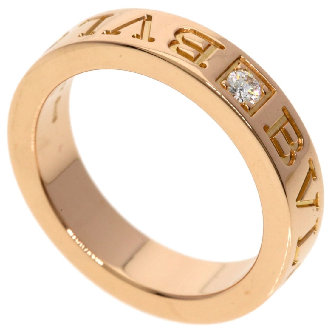 Bulgari Double Logo 1P Diamond Ring 18K Pink Gold Women's BVLGARI: --- Catalog ---Category: SizeJP Size: 6.5US Size: 3.5Category: DesignType: Band ringColor: Pink goldStone: DiamondGender: WomenMaterial: Pink gold (18K)Category: GeneralBrand: Bvlgari--- Item List ---