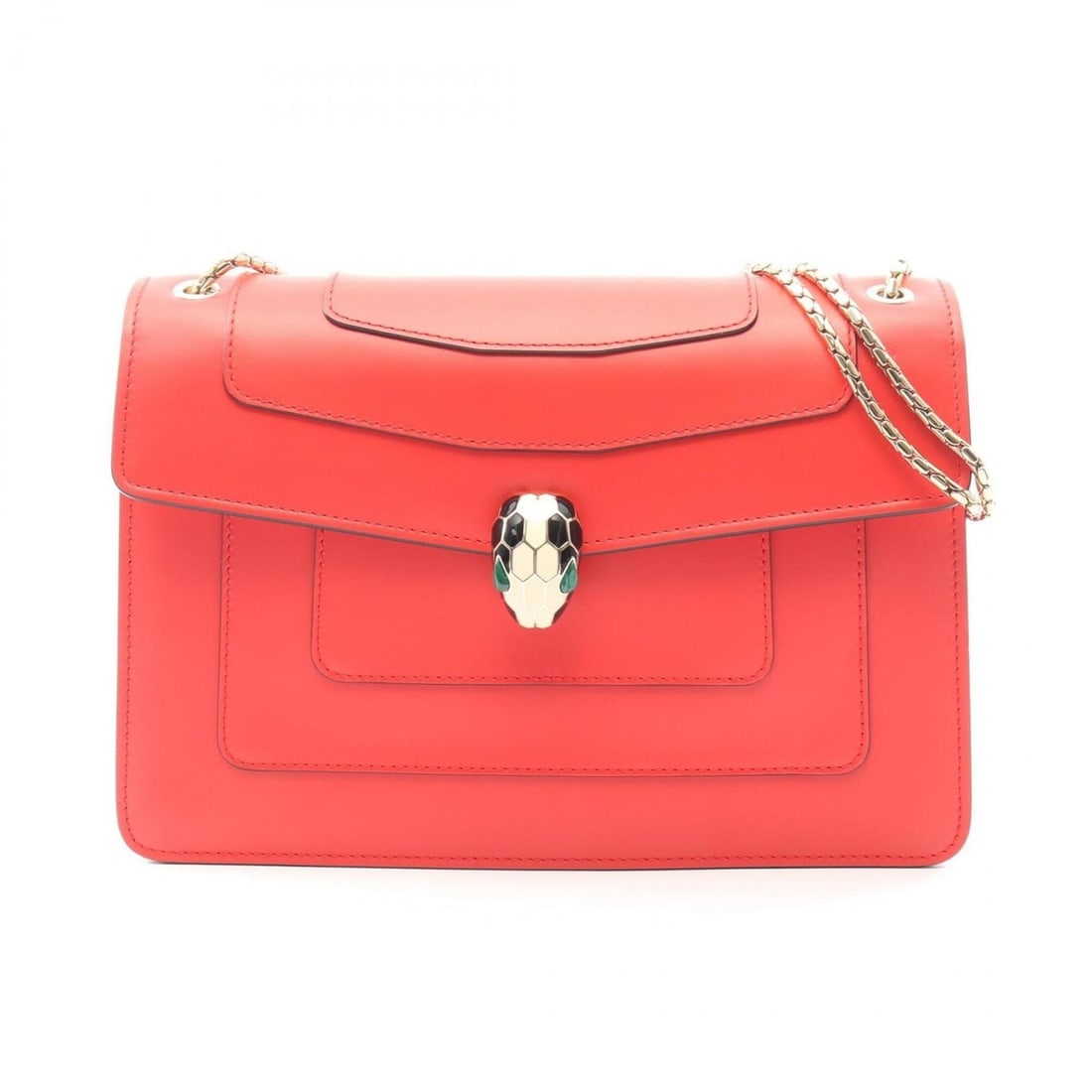 Bulgari BVLGARI Serpenti Forever Shoulder Bag Handbag Leather Women's Red (1 of 10)