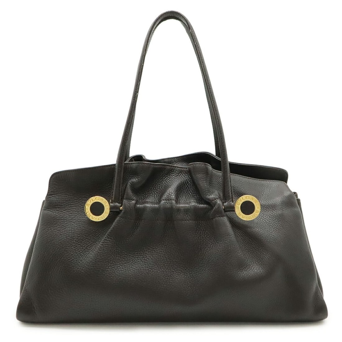 BVLGARI Bulgari Twist Tote Bag Shoulder Leather Dark Brown: --- Catalog ---Category: SizeSize (HxWxD): 22.5cm x 42.5cm x 14cm / 8.85'' x 16.73'' x 5.51''Category: DesignType: Shoulder bag, Tote bagColor: Dark brownGender: WomenMaterial: Leather Category: Gener