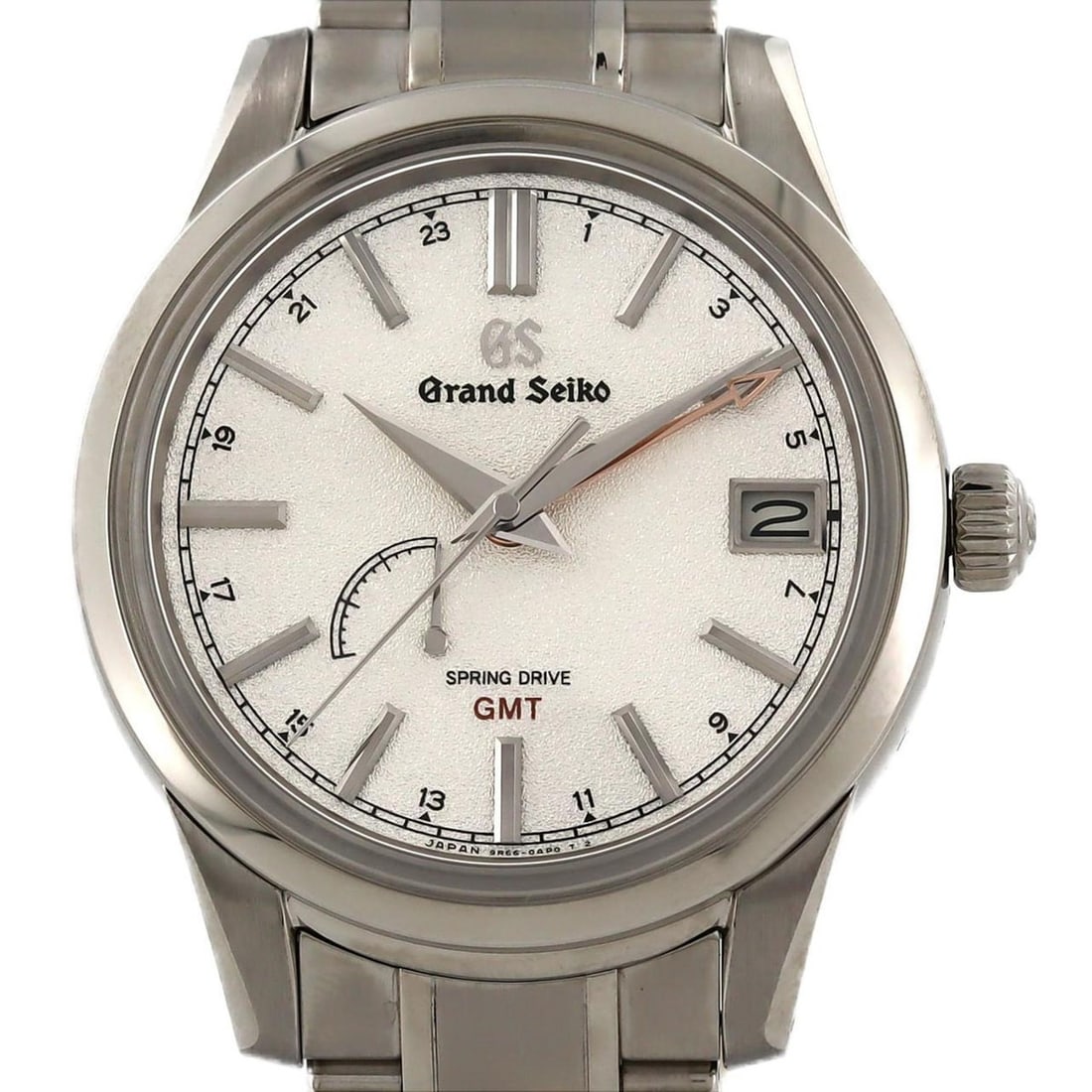 Seiko Grand Elegance Collection Spring Drive GMT 9R66-0AL0 SBGE269 SS Wristwatch Automatic: --- Catalog ---Category: SizeWrist Size: 19.5cm / 7.67''Case Diameter: 40mm / 1.57''Category: DesignType: WristwatchGender: MenColor (Dial): SilverMaterial (Band): Stainless steelMaterial (Case): Stai