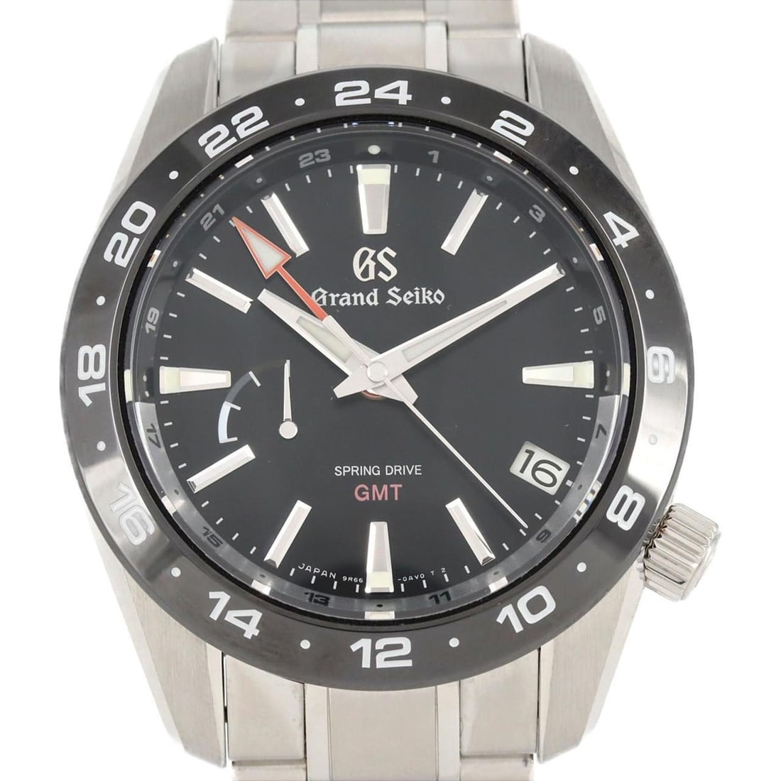 Seiko Grand Sports Collection Spring Drive GMT 9R66-0BB0 SBGE253 SS Wristwatch Automatic: --- Catalog ---Category: SizeWrist Size: 20.5cm / 8.07''Case Diameter: 40.5mm / 1.59''Category: DesignType: WristwatchGender: MenColor (Dial): BlackMaterial (Band): Stainless steelMaterial (Case): Sta