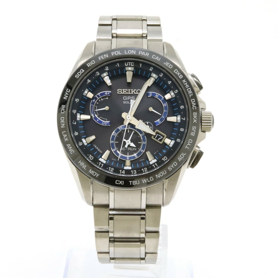 SEIKO Astron GPS Radio Solar Titanium Ceramic Black Dial Men's Watch 8X53-0AS0 SBXB101: --- Catalog ---Category: SizeWrist Size: 19.5cm / 7.67''Case Diameter: 54mm / 2.13''Category: DesignType: WristwatchGender: MenDisplay: AnalogColor (Dial): BlackMaterial (Band): Titanium ceramicMateri