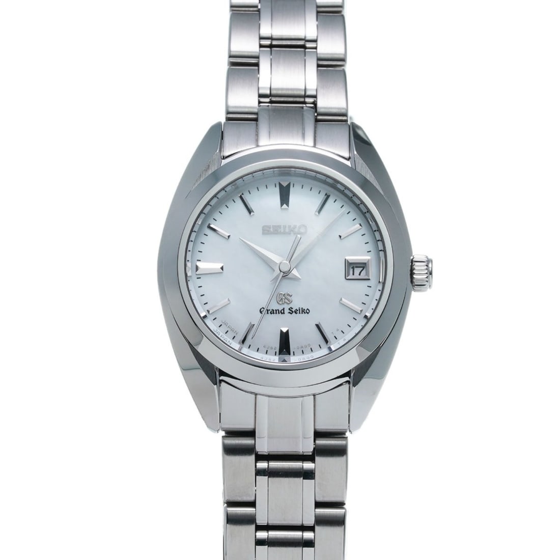 SEIKO Grand Seiko STGF075 Ladies' Watch Quartz: --- Catalog ---Category: SizeWrist Size: 18cm / 7.08''Case Diameter: 26mm / 1.02''Category: DesignType: WristwatchGender: WomenDisplay: AnalogGemstone: Sapphire, White shellColor (Dial): White shellCr