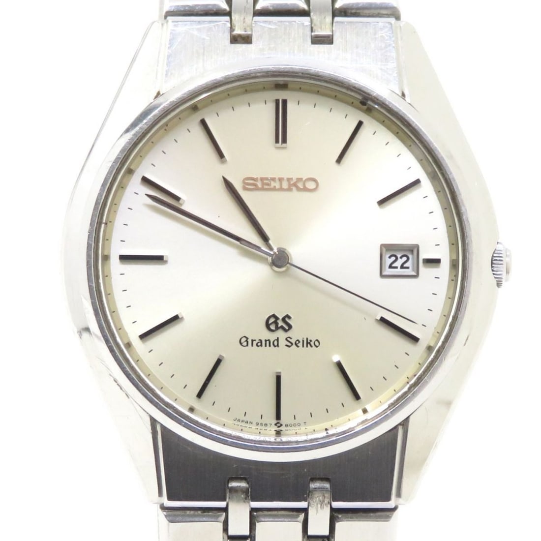 GRAND SEIKO Grand Seiko 9587-8000 Quartz Wristwatch: --- Catalog ---Category: SizeWrist Size: 17.5cm / 6.88''Category: DesignType: WristwatchGender: MenCategory: GeneralBrand: Grand SeikoModel: 9587-8000Category: MovementMovement: Quartz--- Item List --