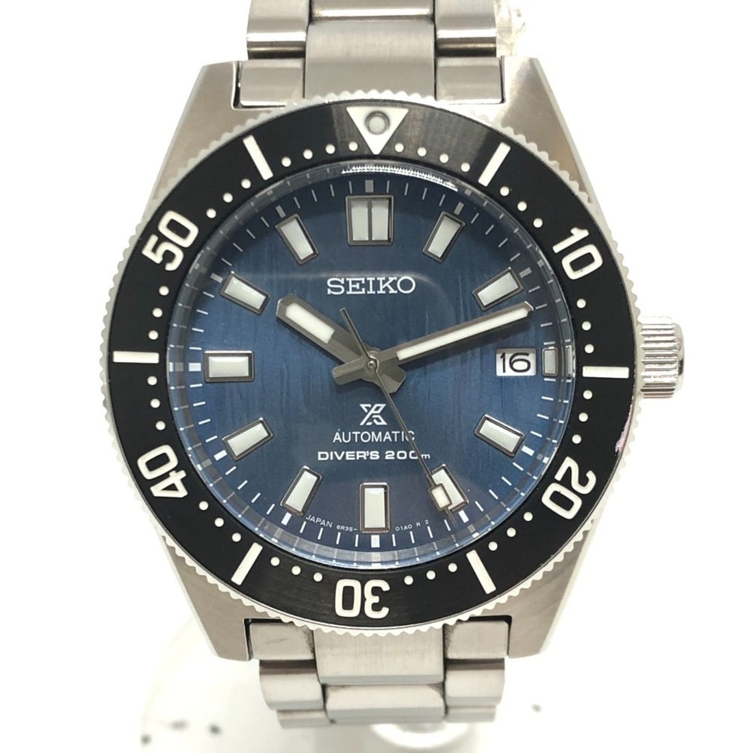 SEIKO SBDC165 6R35-01V0 Prospex Mechanical Divers 1965 Heritage Automatic Watch SS Men's Silver: --- Catalog ---Category: SizeWrist Size: 20cm / 7.87''Case Diameter: 38mm / 1.5''Category: DesignType: WristwatchGender: MenColor (Dial): BlueMaterial (Band): Stainless steelMaterial (Case): Stainless