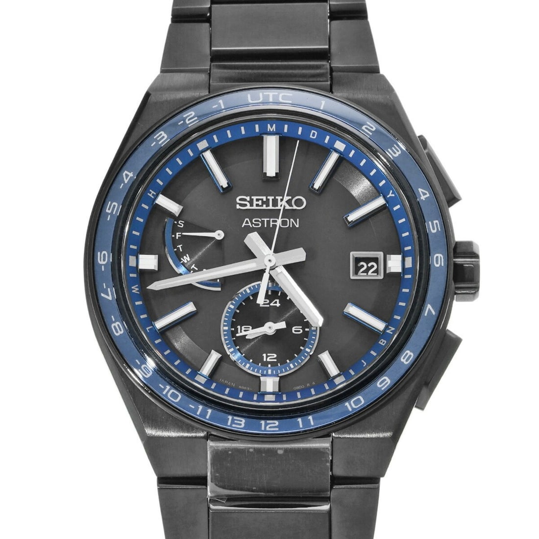 Seiko Astron SBXY041 Black Men's Watch Solar: --- Catalog ---Category: SizeWrist Size: 19.5cm / 7.67''Case Diameter: 42mm / 1.65''Case Thickness: 12mm / 0.47''Category: DesignType: WristwatchColor: Black, BlueGender: MenColor (Dial): BlackMateria