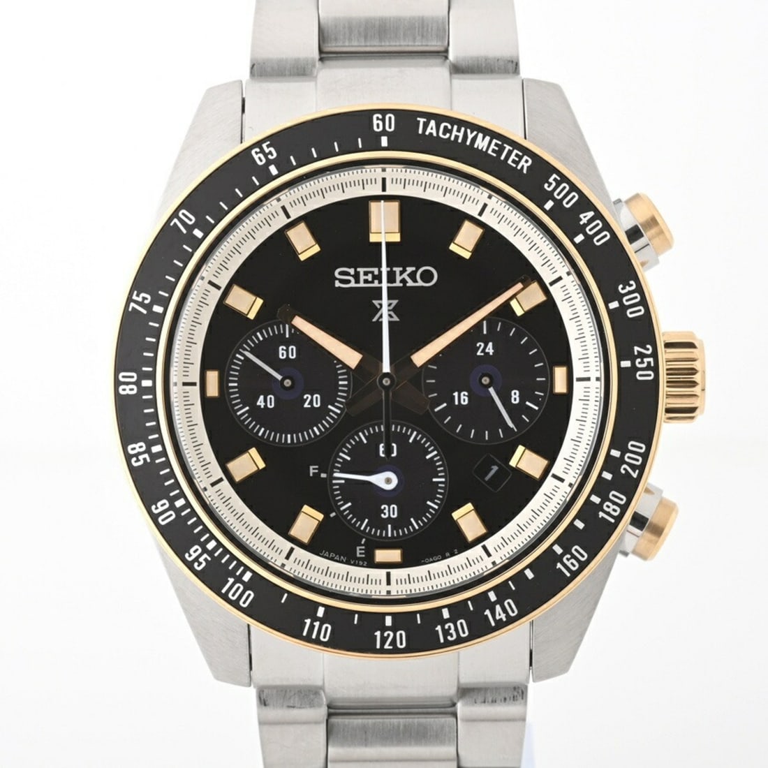 Seiko Prospex Speed Timer SBDL113 V192-0AH0 Quartz Wristwatch A-156897: --- Catalog ---Category: SizeWrist Size: 19.5cm / 7.67''Case Diameter: 41.4mm / 1.63''Category: DesignType: WristwatchGender: MenColor (Dial): BlackMaterial (Band): Stainless steelMaterial (Case): Sta