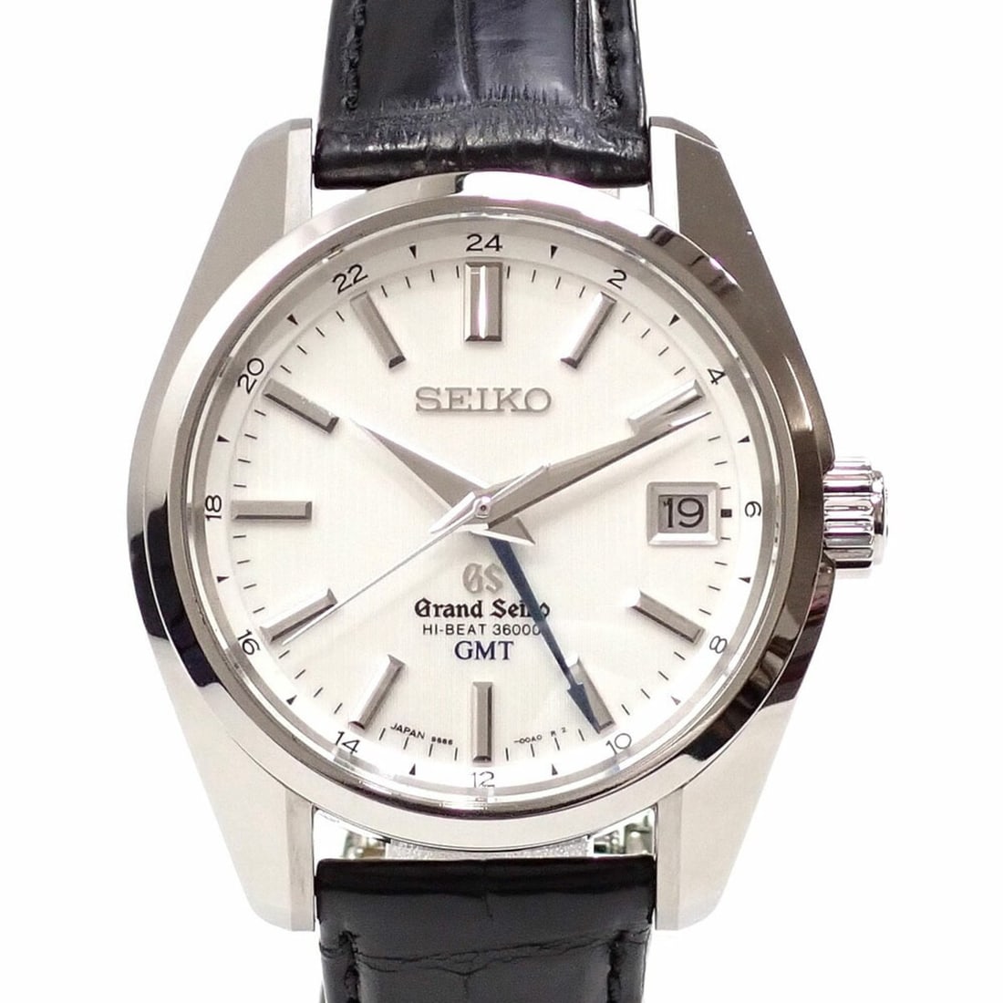 Grand Seiko Watch Mechanical Hi-Beat 36000 GMT Men's Automatic Bright Titanium Leather Strap SBGJ011: --- Catalog ---Category: SizeWrist Size: 18.5cm / 7.28''Case Diameter: 46mm / 1.81''Category: DesignType: WristwatchGender: MenGemstone: SapphireColor (Dial): WhiteCrystal Type: SapphireEasy-to-Read: 