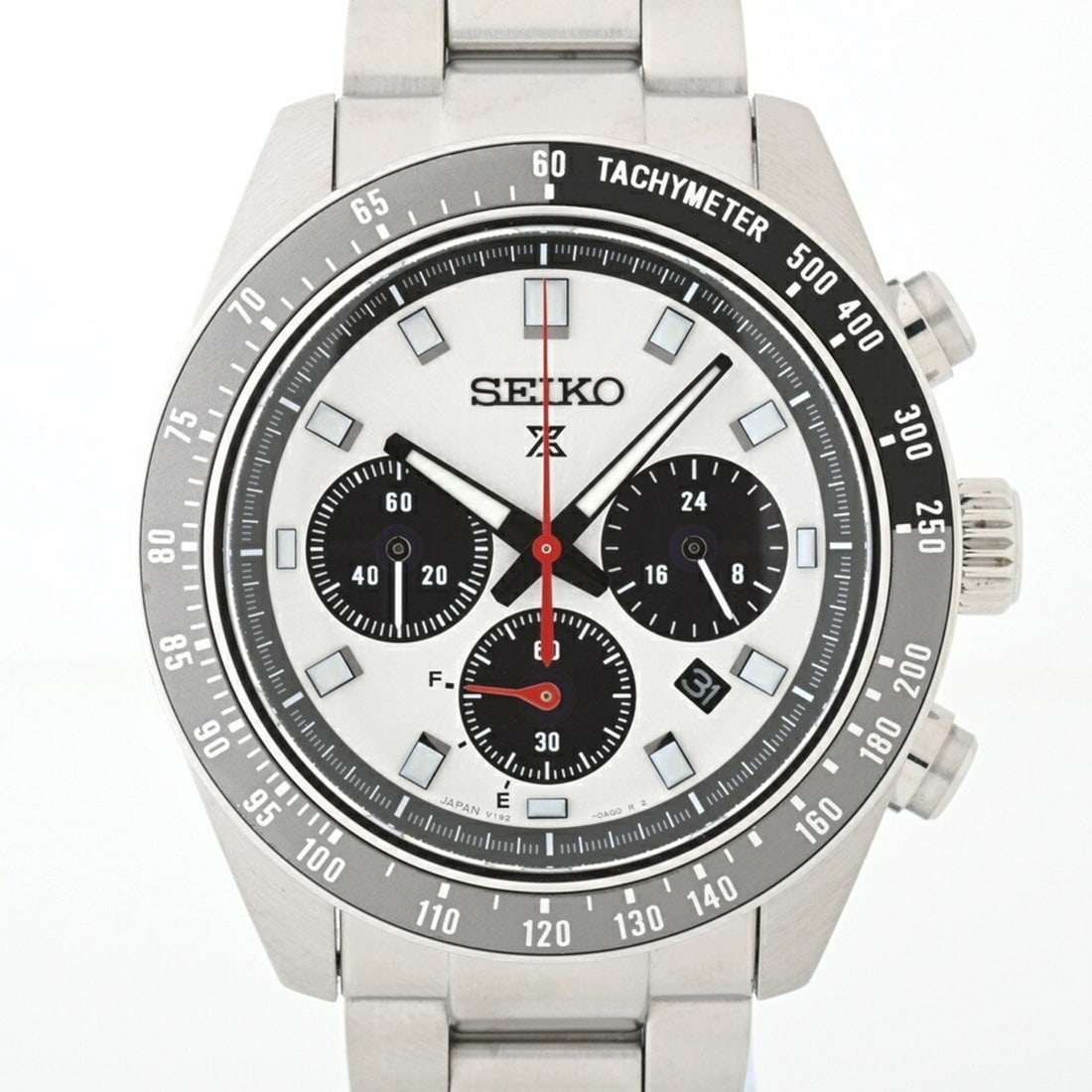 Seiko Prospex Speed Timer SBDL095 V192-0AH0 Solar Quartz E-156890: --- Catalog ---Category: SizeWrist Size: 18.5cm / 7.28''Case Diameter: 41.4mm / 1.63''Category: DesignType: WristwatchGender: MenColor (Dial): SilverMaterial (Band): Stainless steelMaterial (Case): St
