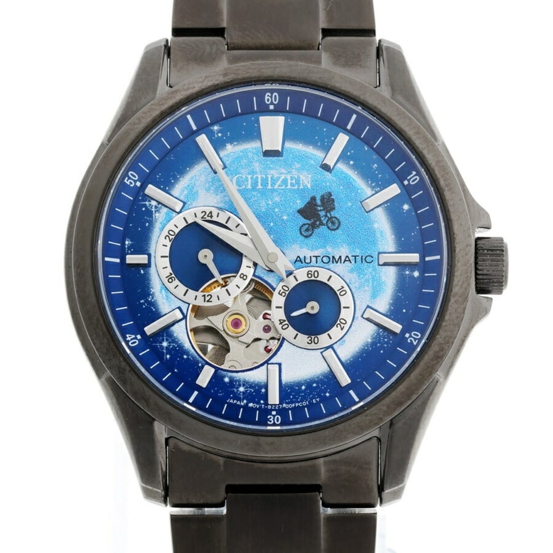 Citizen Collection E.T. Collaboration Limited Edition Model NH9144-55L 8227-00FP701 Automatic Watch: --- Catalog ---Category: SizeWrist Size: 20cm / 7.87''Case Diameter: 38.9mm / 1.53''Category: DesignType: WristwatchGender: MenColor (Dial): BlueMaterial (Band): Stainless steelMaterial (Case): Stainl