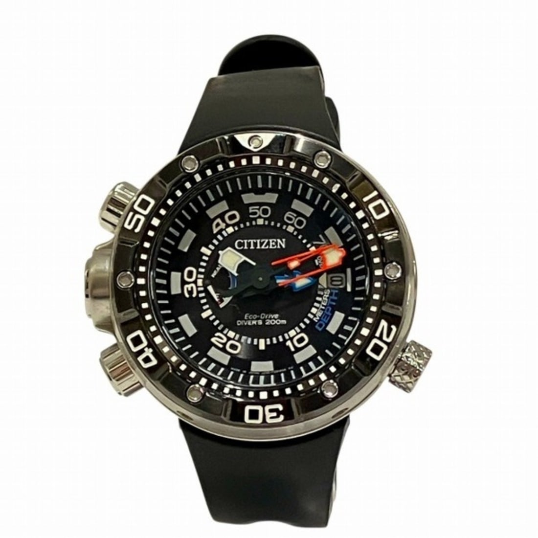 Citizen Promaster Aqualand Eco-Drive BN2024-05E Solar Watch Men's: --- Catalog ---Category: SizeWrist Size: 13cm - 23cm / 5.11'' - 9.05''Case Diameter: 48.5mm / 1.91''Category: DesignType: WristwatchGender: MenColor (Dial): BlackMaterial (Band): RubberMaterial (Case)