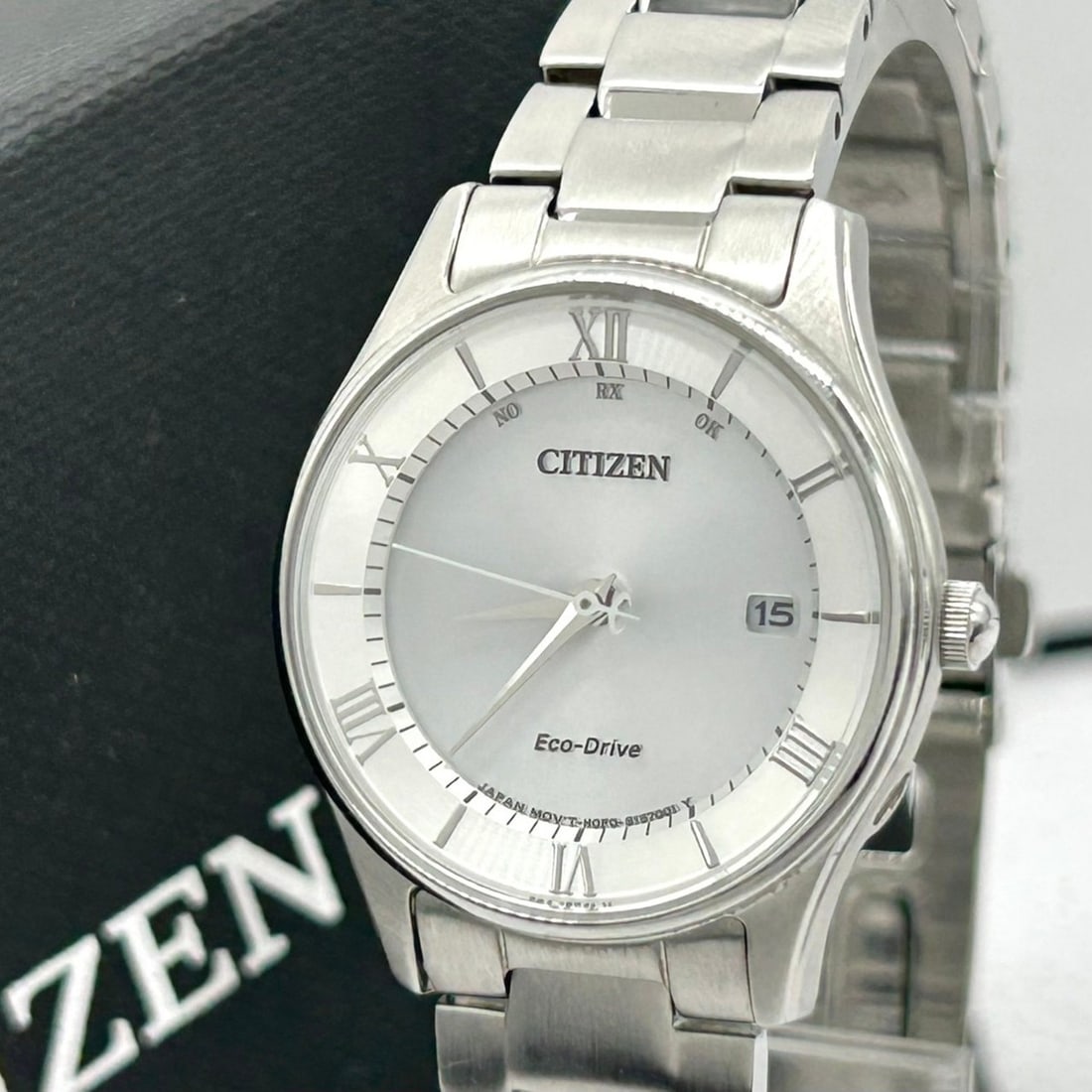 CITIZEN Eco-Drive Solar Radio Controlled Watch for Women, Analog, Silver, Round, Stainless Steel,: --- Catalog ---Category: SizeWrist Size: 15cm / 5.9''Case Diameter: 28mm / 1.1''Category: DesignType: WristwatchGender: WomenColor (Dial): WhiteMaterial (Band): Stainless steelMaterial (Case): Stainle