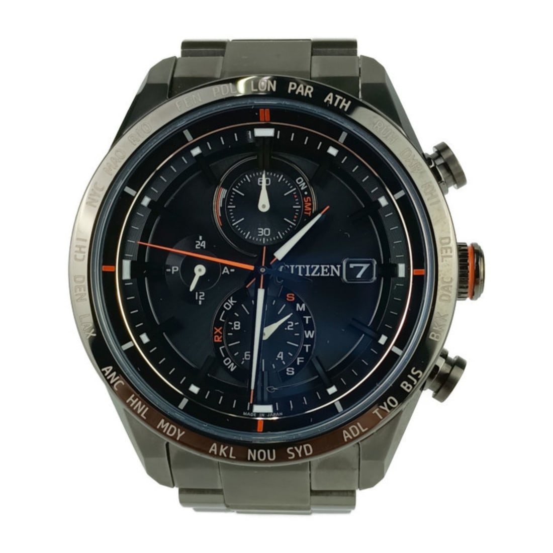 CITIZEN Watch ATTESA ACT Line AT8185-62E H800-T025871 Black Super Titanium Men's Eco-Drive Solar: --- Catalog ---Category: SizeWrist Size: 18cm / 7.08''Case Diameter: 42mm / 1.65''Category: DesignType: WristwatchGender: MenColor (Dial): BlackCategory: GeneralBrand: CitizenCategory: MovementMovemen