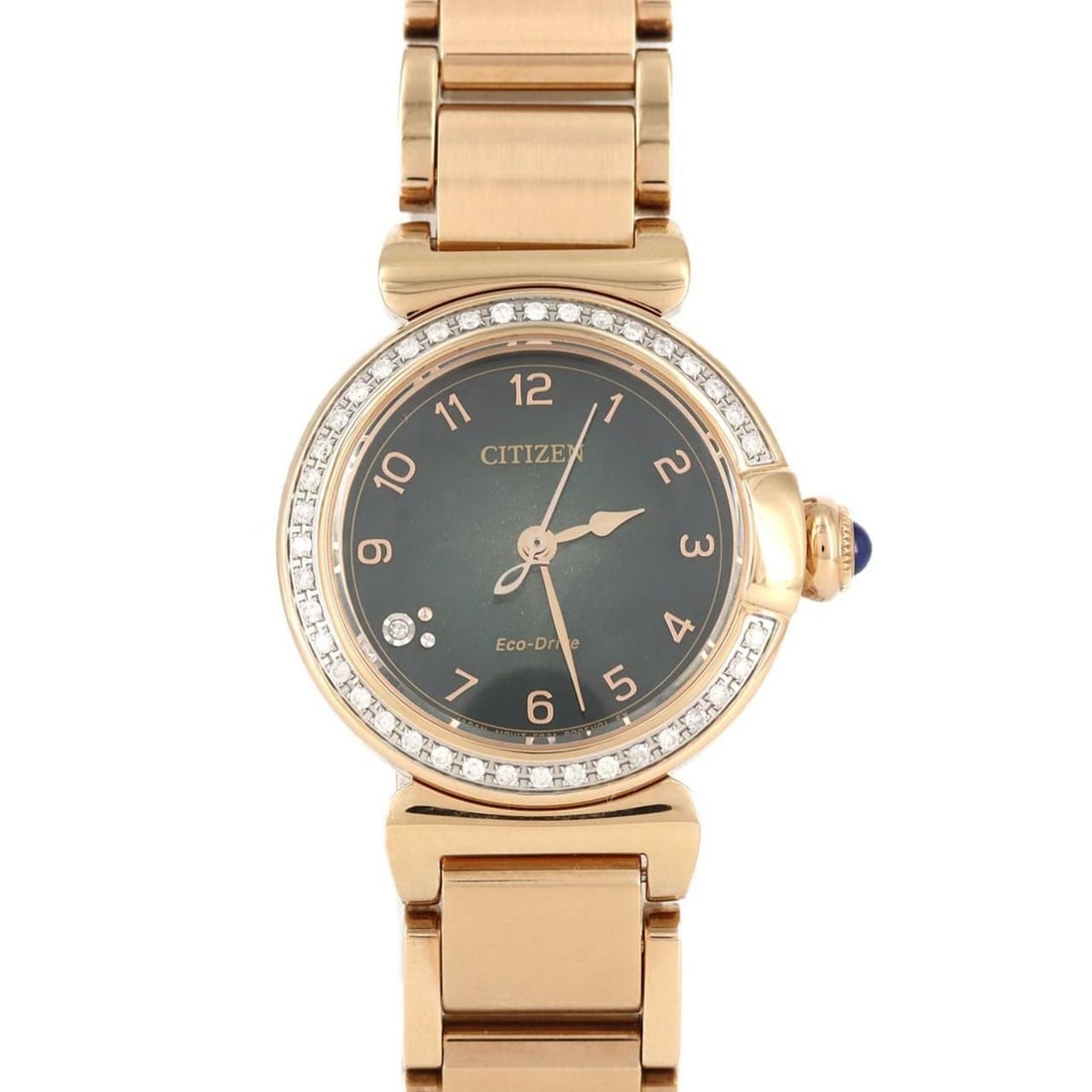 Citizen L E031-009B802 EM1123-62X GP Solar Watch Quartz: --- Catalog ---Category: SizeWrist Size: 18cm / 7.08''Case Diameter: 26mm / 1.02''Category: DesignType: WristwatchGender: MenDisplay: AnalogGemstone: DiamondColor (Dial): GreenMaterial (Band): Gold pl