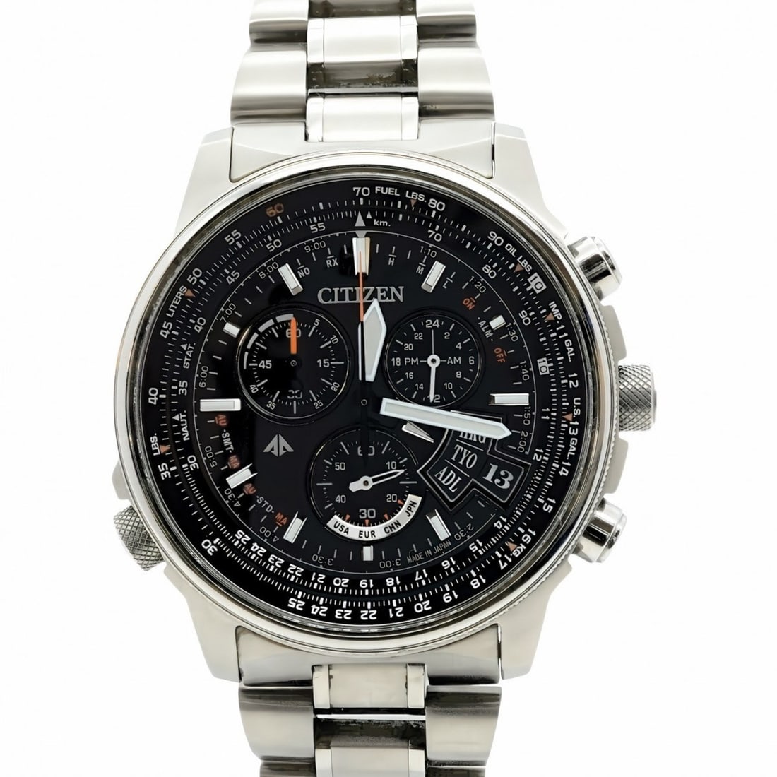 Citizen Promaster H610-T018670 Black Dial Men's Watch: --- Catalog ---Category: SizeWrist Size: 19cm / 7.48''Case Diameter: 43.5mm / 1.71''Category: DesignType: WristwatchGender: MenColor (Dial): BlackMaterial (Band): TitaniumCategory: GeneralBrand: Citiz