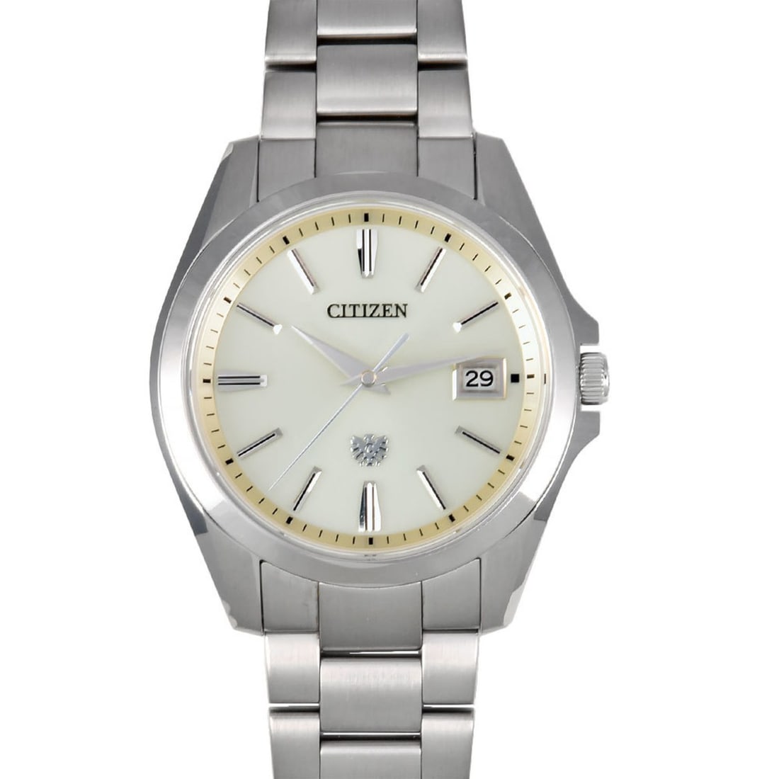CITIZEN AQ4060-50A The Citizen Eco-Drive Watch Solar Silver Dial SS Men's: --- Catalog ---Category: SizeWrist Size: 21cm / 8.26''Case Diameter: 40mm / 1.57''Category: DesignType: WristwatchGender: MenColor (Dial): SilverMaterial (Band): Stainless steelMaterial (Case): Stainl